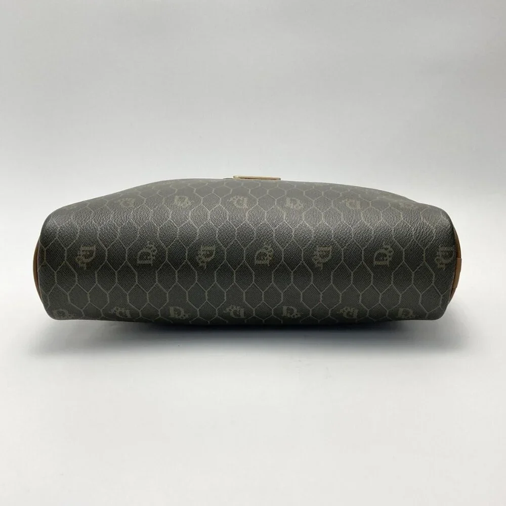 Christian Dior Honeycomb Pattern Clutch Bag Black Second Bag Vintage - Picture 2 of 7